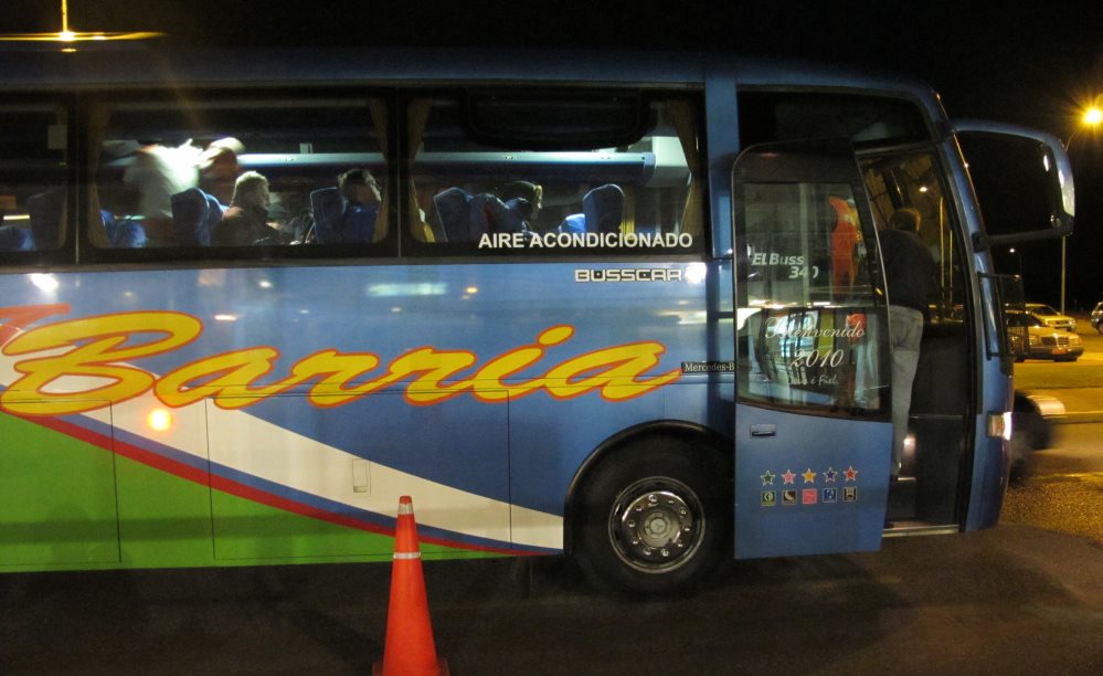 Bus at Punta Arenas airport