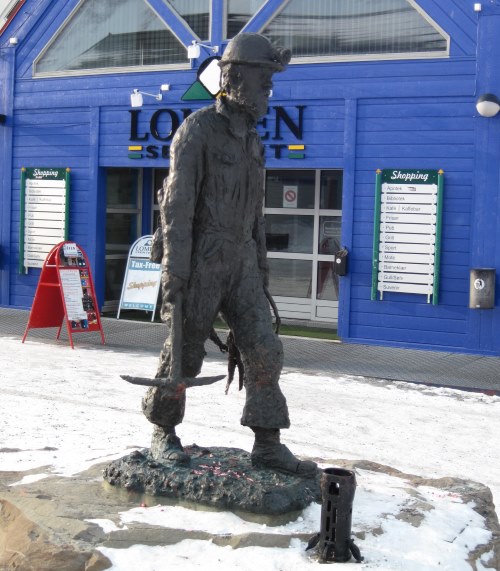 Famous coal miner statue