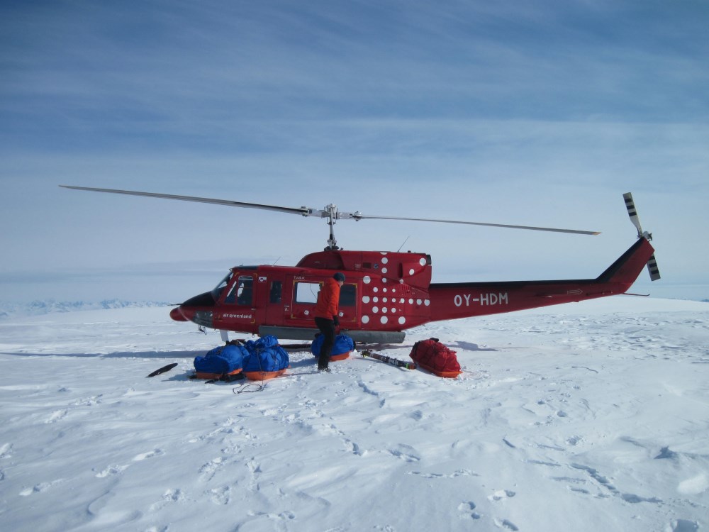 Drop-off point on the icecap
