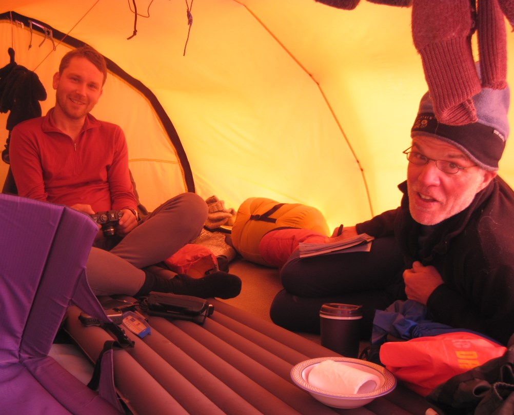 Lars and Tom in tent 