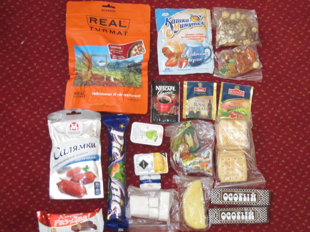 Contents of a daily rations pack