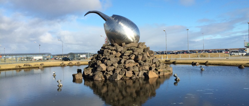 Sculpture at Reykjavik Intl Airport