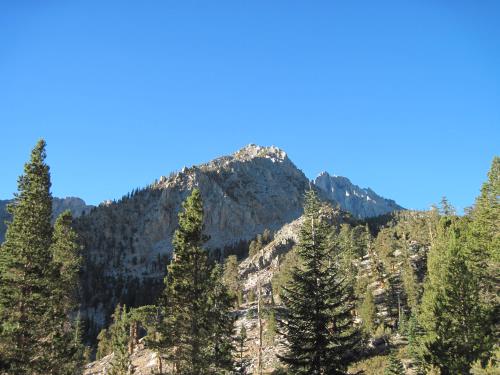 Looking up the route from trailhead